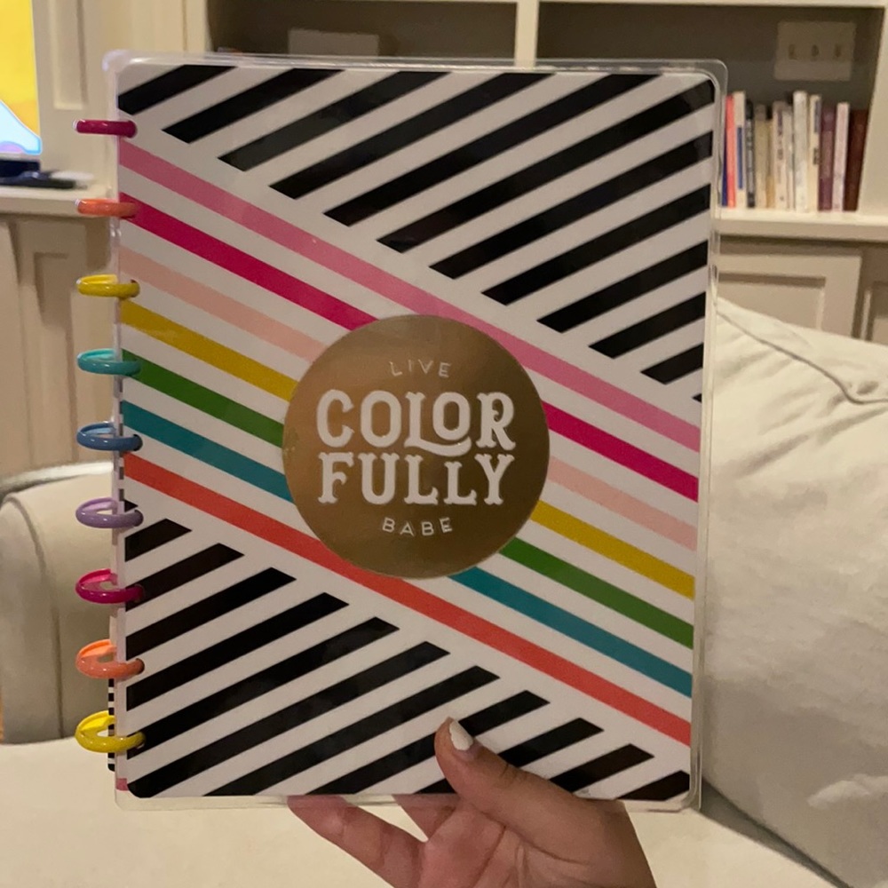NWOT Rainbow 3 Divider Live Colorfully Notebook
